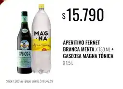 Supermercados Tadicor Fernet branca menta aperitivo oferta