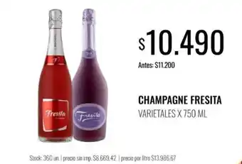 Supermercados Tadicor Fresita champagne varietales oferta