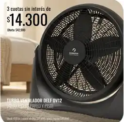 Supermercados Tadicor Indelplas turbo ventilador delf dv12 oferta