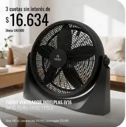 Supermercados Tadicor Indelplas turbo ventilador iv16 oferta