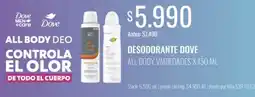 Supermercados Tadicor Dove desodorante all body variedades oferta