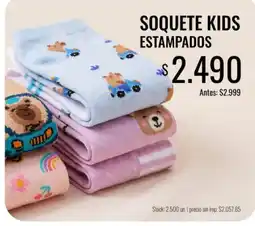 Supermercados Tadicor Soquete kids estampados oferta