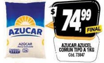 Supermercados Yaguar Azucar Azucel Comun Tipo A 1kg oferta