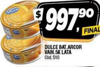 Supermercados Yaguar Dulce Bat.Arcor Vain.5K Lata oferta