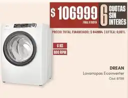 Diarco Drean - lavarropas ecoinverter oferta