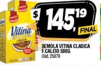 Supermercados Yaguar Semola Vitina Clasica F.Calcio 500g oferta