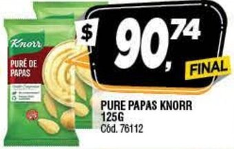 Supermercados Yaguar Pure Papas Knorr 125g oferta