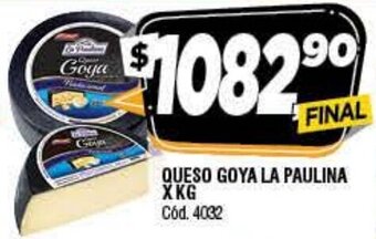 Supermercados Yaguar Queso Goya La Paulina x Kg oferta