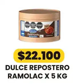 Autoservicio Capo Ramolac dulce de leche repostero oferta