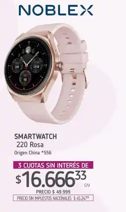 La Anonima Noblex Smartwatch 220 Rosa oferta