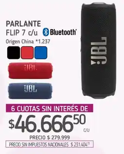 La Anonima Jbl parlante flip 7 oferta