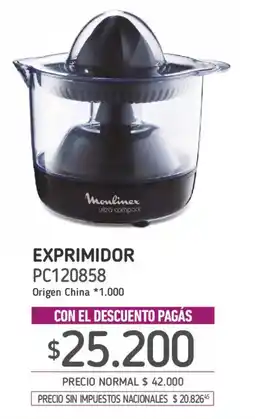 La Anonima Moulinex exprimidor oferta