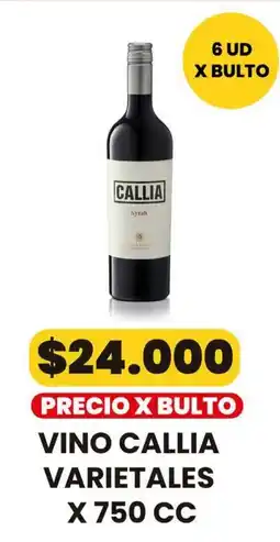 Autoservicio Capo Callia vino varietales oferta