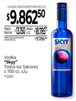 La Anonima Skyy vodka todos los sabores oferta