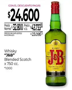 La Anonima J&B blended scotch whisky oferta