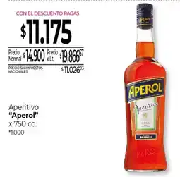 La Anonima Aperol aperitivo oferta
