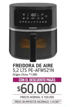 La Anonima Peabody freidora de aire oferta