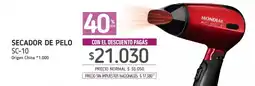 La Anonima Mondial secador de pelo oferta