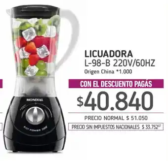 Mondial licuadora