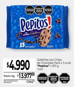 La Anonima Pepitos galletitas con chips de chocolate oferta