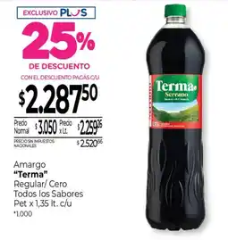 La Anonima Terma amargo regular cero todos los sabores oferta