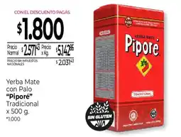 La Anonima Piporé yerba mate con palo tradicional oferta
