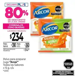 La Anonima Arcor polvo para preparar jugo todos los sabores oferta