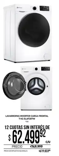 La Anonima Electrolux lavarropas inverter carga frontal oferta