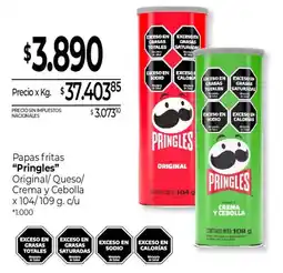 La Anonima Pringles papas fritas original/queso/crema y cebolla oferta
