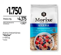 La Anonima Morixe avena instantánea oferta