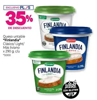 Finlandia queso untable clásico light más liviano