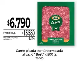 La Anonima Best carne picada común envasada al vacío oferta