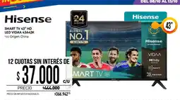 La Anonima Hisense smart tv 43" hd oferta