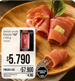 La Anonima La anchobita jamón crudo feteado 42 oferta