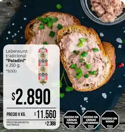 La Anonima Paladini leberwurst tradicional oferta