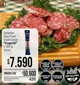 La Anonima Cagnoli salame tipo Fuet tradicional oferta