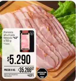 La Anonima La anonima panceta ahumada feteada 42 oferta