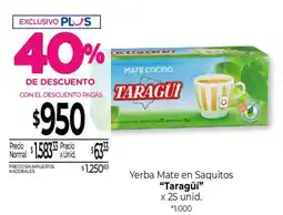 La Anonima Taragui mate cocido oferta