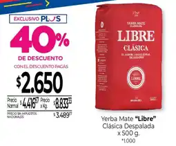 La Anonima Libre yerba mate clásica despalada oferta
