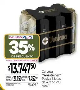 La Anonima Warsteiner cerveza oferta