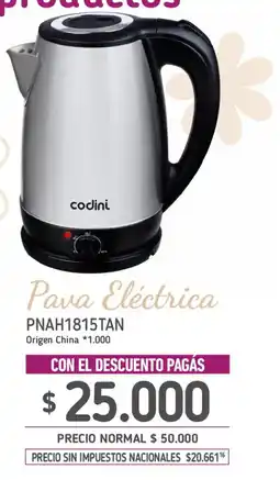 La Anonima Codini pava eléctrica oferta