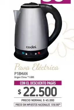 La Anonima Codini pava eléctrica oferta