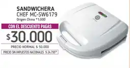 La Anonima Chef sandwichera oferta