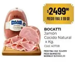 Diarco Bocatti - jamón cocido natural x kg. cód: 40708 oferta