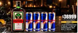 Diarco Jagermeister - licor jagermeister x 700 ml + 4 un. de energizante red bull x 250 ml oferta
