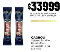 Diarco Cagnoli - salame tandilero picado fino ahumado x kg. cód:40636 oferta