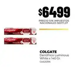Diarco Colgate - dentrico luminous white oferta