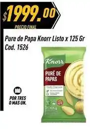 Supermercados Comodin Knorr - pure de papa listo x 125 gr cod. 1526 oferta