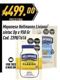 Supermercados Comodin Hellmann's - mayonesa liviana/sintac dp oferta