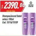 Supermercados Comodin Sedal - shampoo/acond selecc 190ml cod. 15116/15109 oferta